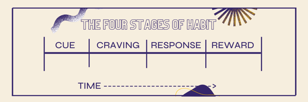 Graph that shows the pattern involved in creating habits